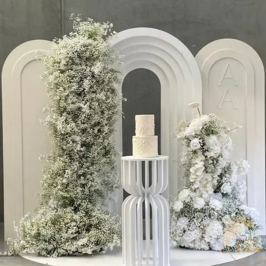 4-Piece Religious Prop Set – Step Arch, Side Arches & Cake Plinth